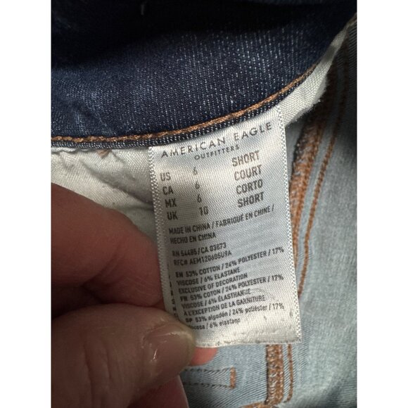 American Eagle Next Level Stretch Distressed Dark Wash High-Rise Jegging Womens - Picture 3 of 9